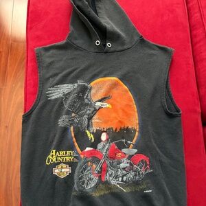 Vintage Harley Davidson Sleevless hoodie M